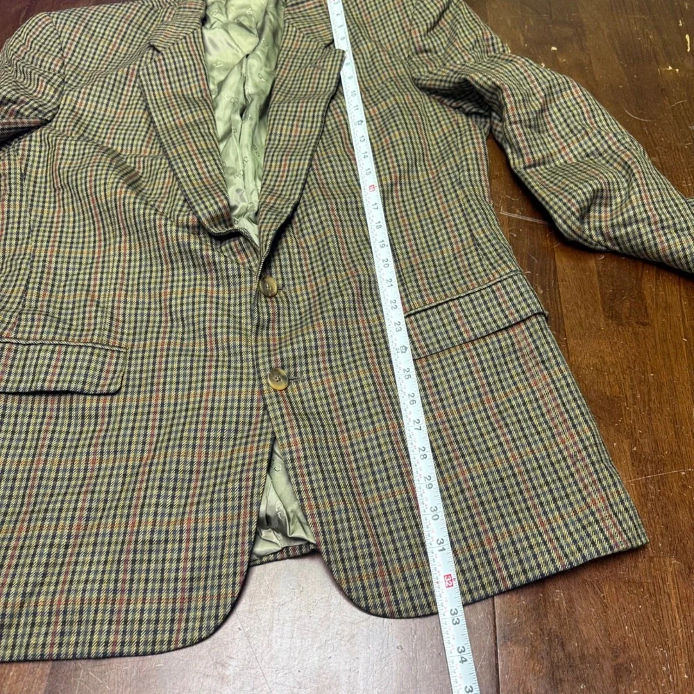 Christian Dior Blazer Mens 42L Multicolor Check Plaid Le Connaisseur Sport Coat